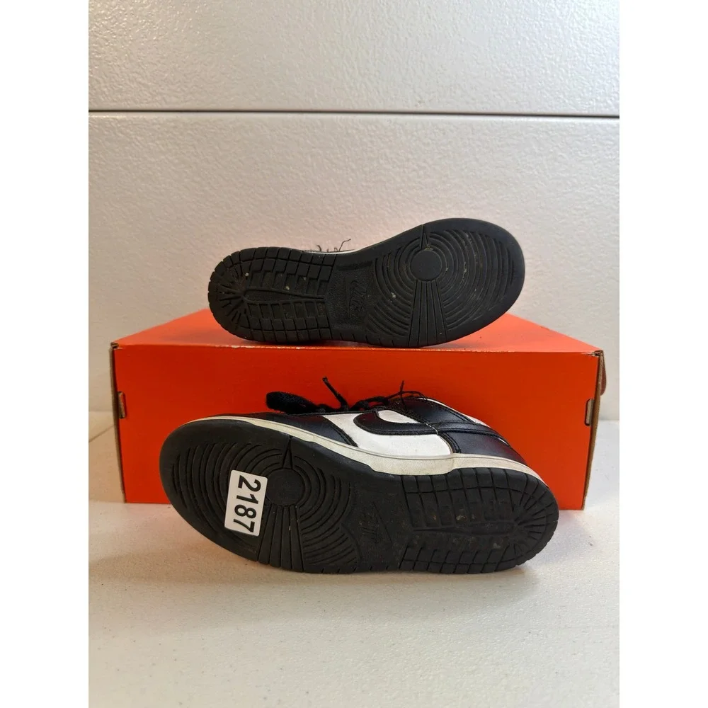 Nike Dunk Low Panda Black White Sneakers 1.5Y #2187